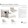 Paramount Furniture Americana Modern King Platform Bed With Footboard Storage