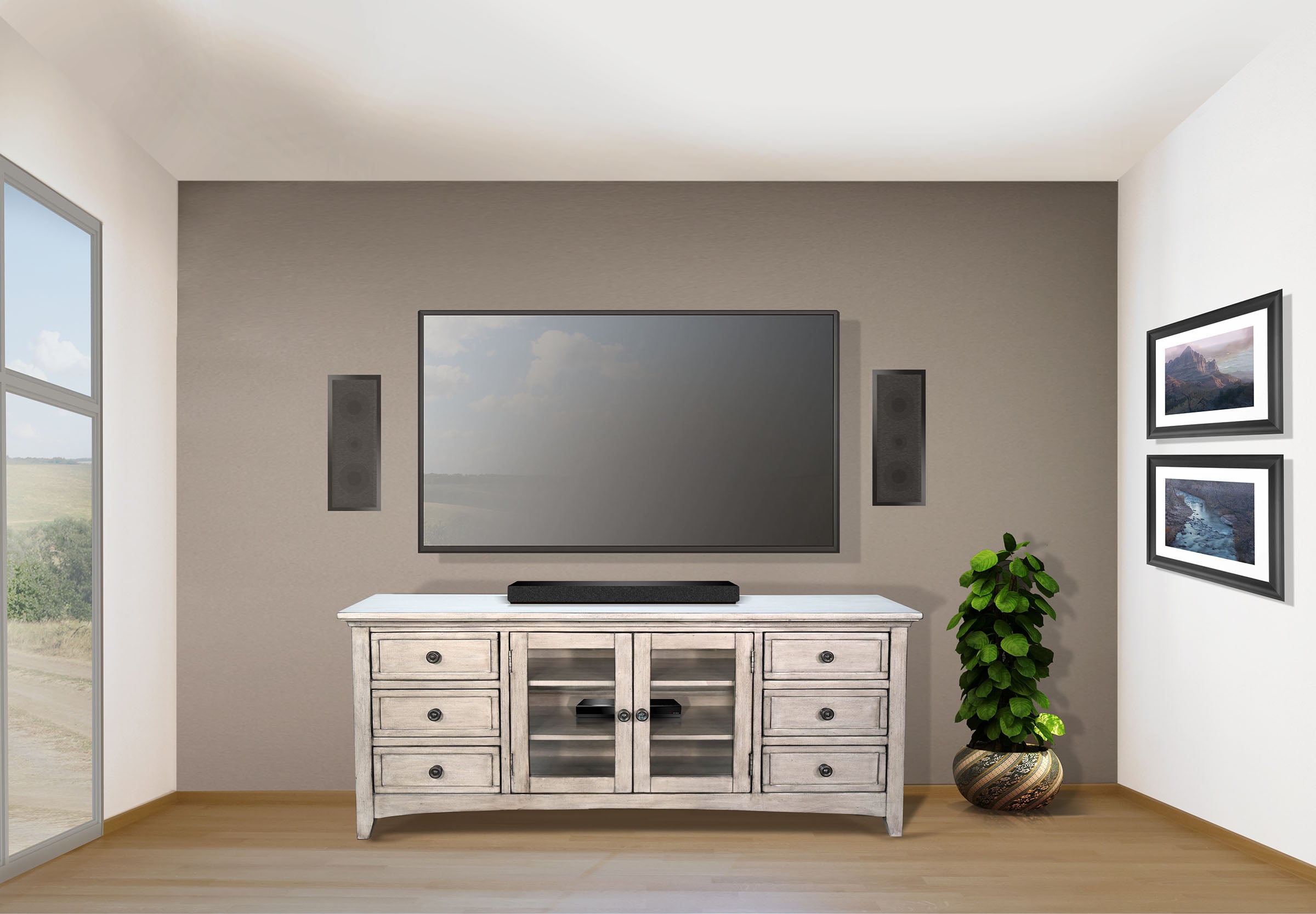 62" Media Console