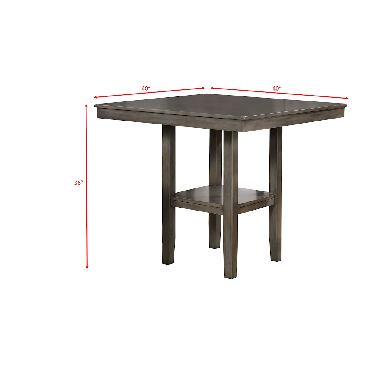 Crown Mark Tahoe 5 Piece Counter Height Table and Chairs Set