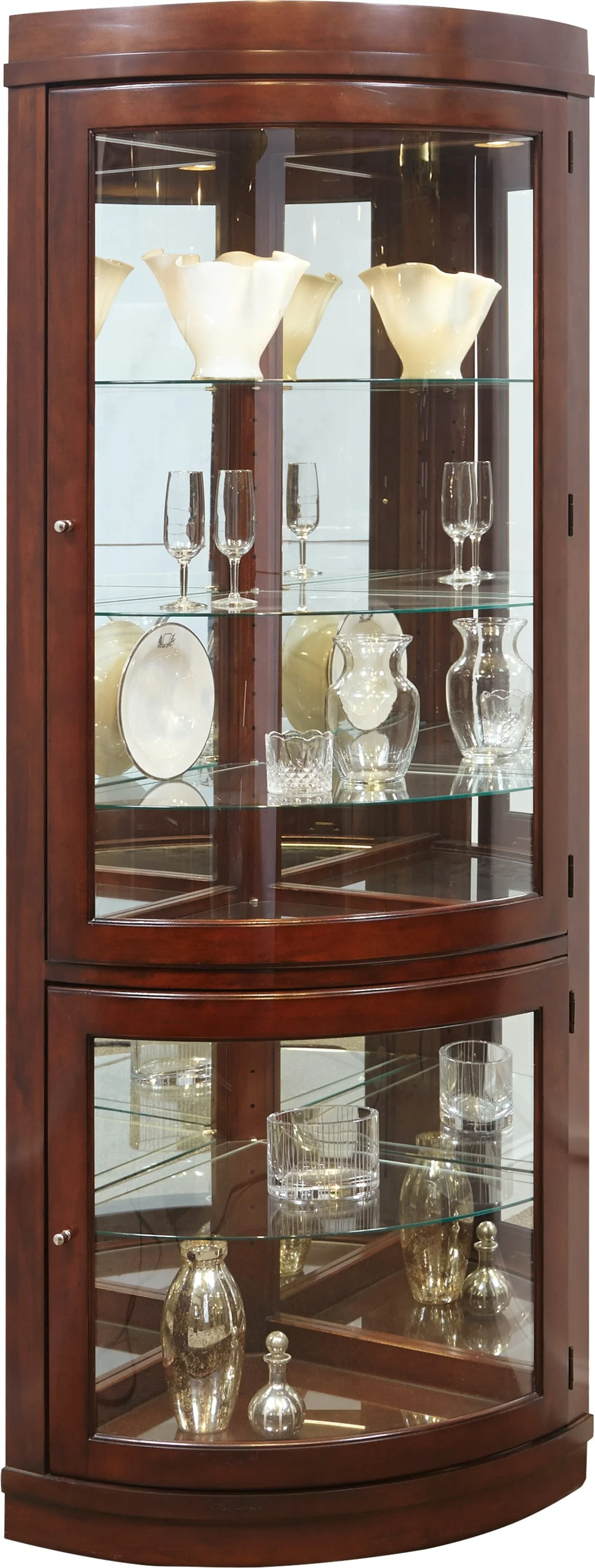 Pulaski Furniture Curios 20852 Corner Curio Cabinet | Brown Squirrel ...