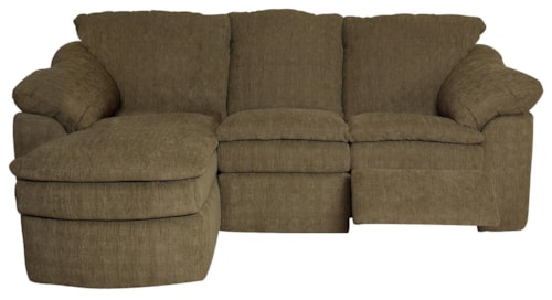 Casual 3-Piece Reclining Sectional Sofa with Chaise