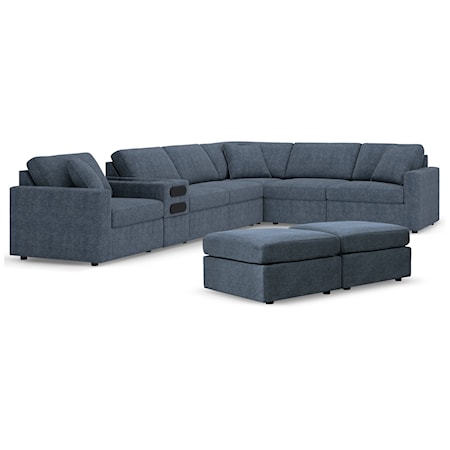 6-Piece Sectional And 2 Ottomans