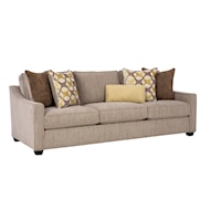 Contemporary Sofa with Scoop Arms