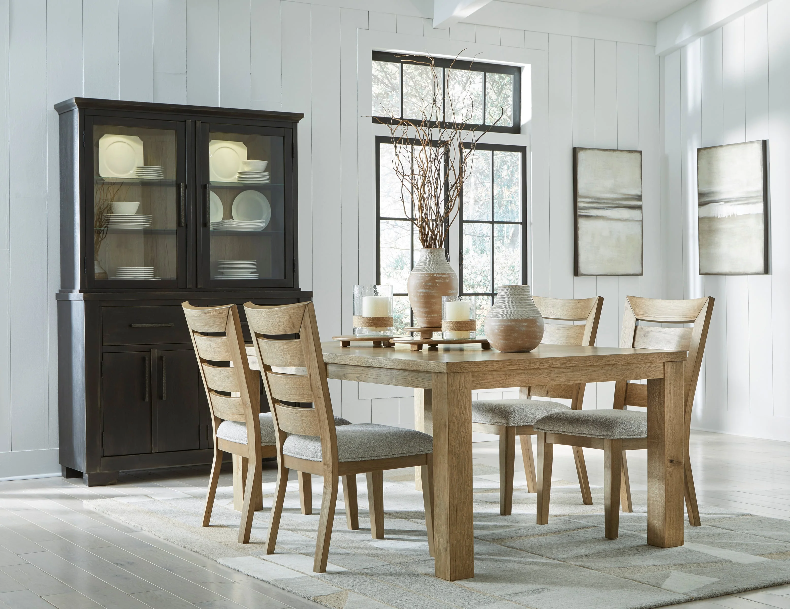 Ashley Signature Design Galliden D841-04x4+D841D3x1+D841-35x1 Dining ...