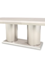 Michael Amini Marin Modern 77" - 96" Rectangular Double-Pedestal Extension Dining Table