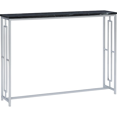 Contemporary Console Table with Marble Top