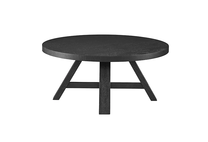 Modern Farmhouse Round Cocktail Table by Universal at Powell's Furniture and Mattress