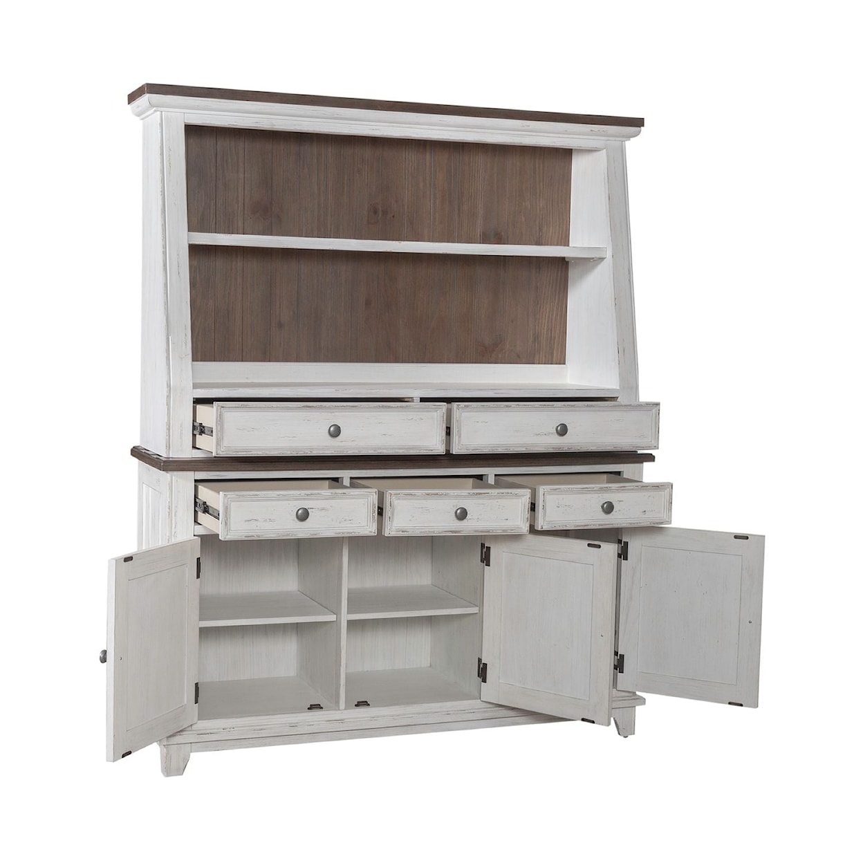 Liberty Furniture River Place 5-Drawer Server and Hutch