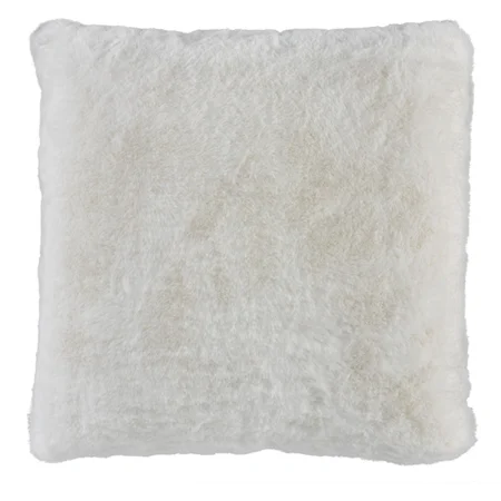 Gariland White Faux Fur Pillow