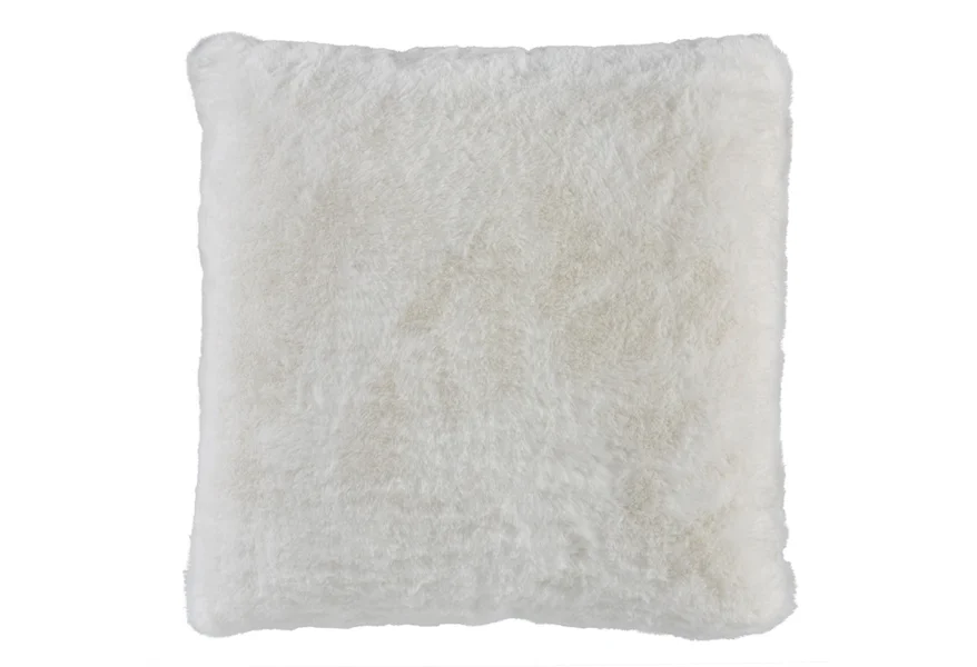 Pillows Gariland White Faux Fur Pillow by Signature Design by Ashley at Z & R Furniture