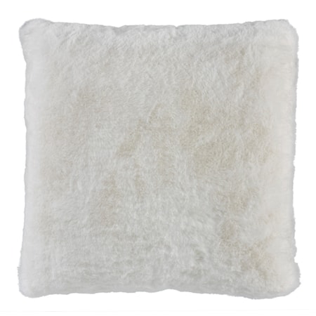 Gariland White Faux Fur Pillow