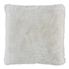 Signature Design by Ashley Gariland Gariland White Faux Fur Pillow