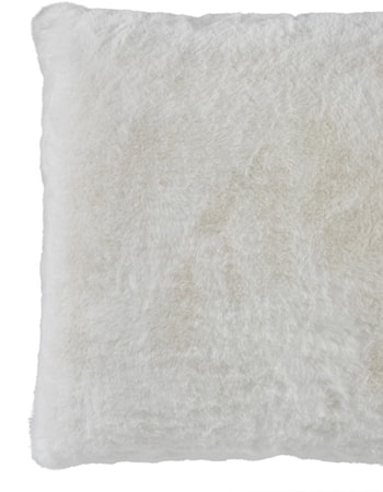 Gariland White Faux Fur Pillow