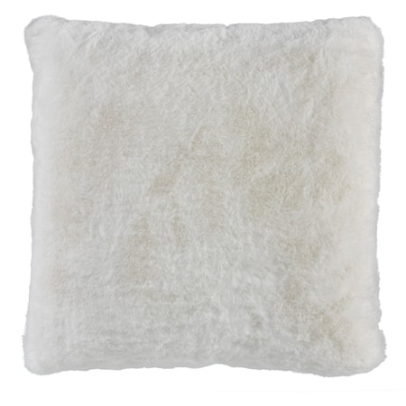 Gariland White Faux Fur Pillow