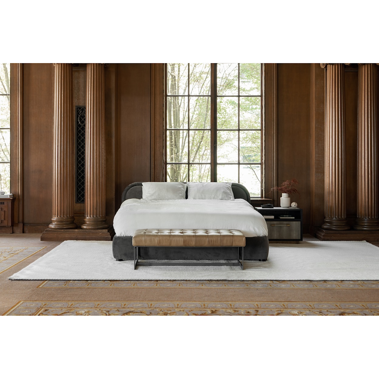 Moe's Home Collection Colin Colin Queen Bed Charcoal