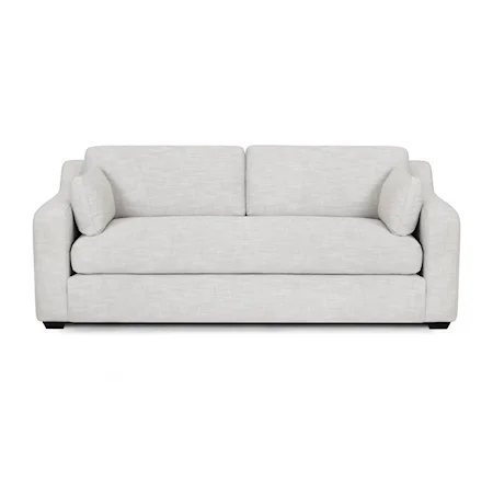 Contemporary Stationary Sofa with Track Armrests