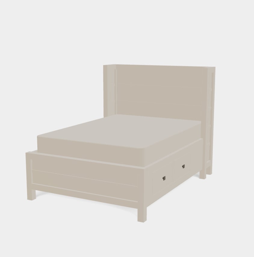 Full Both Drawerside Shelter Panel Bed