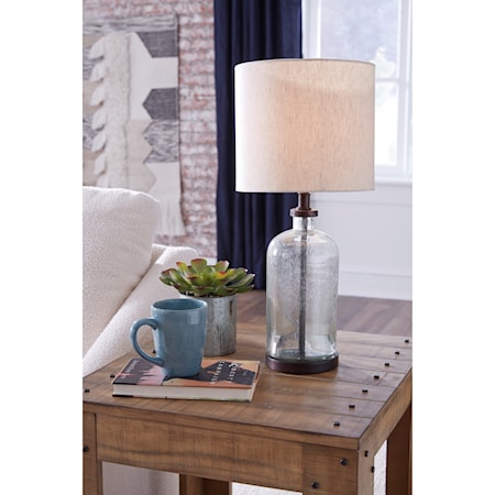 Bandile Clear/Bronze Finish Table Lamp