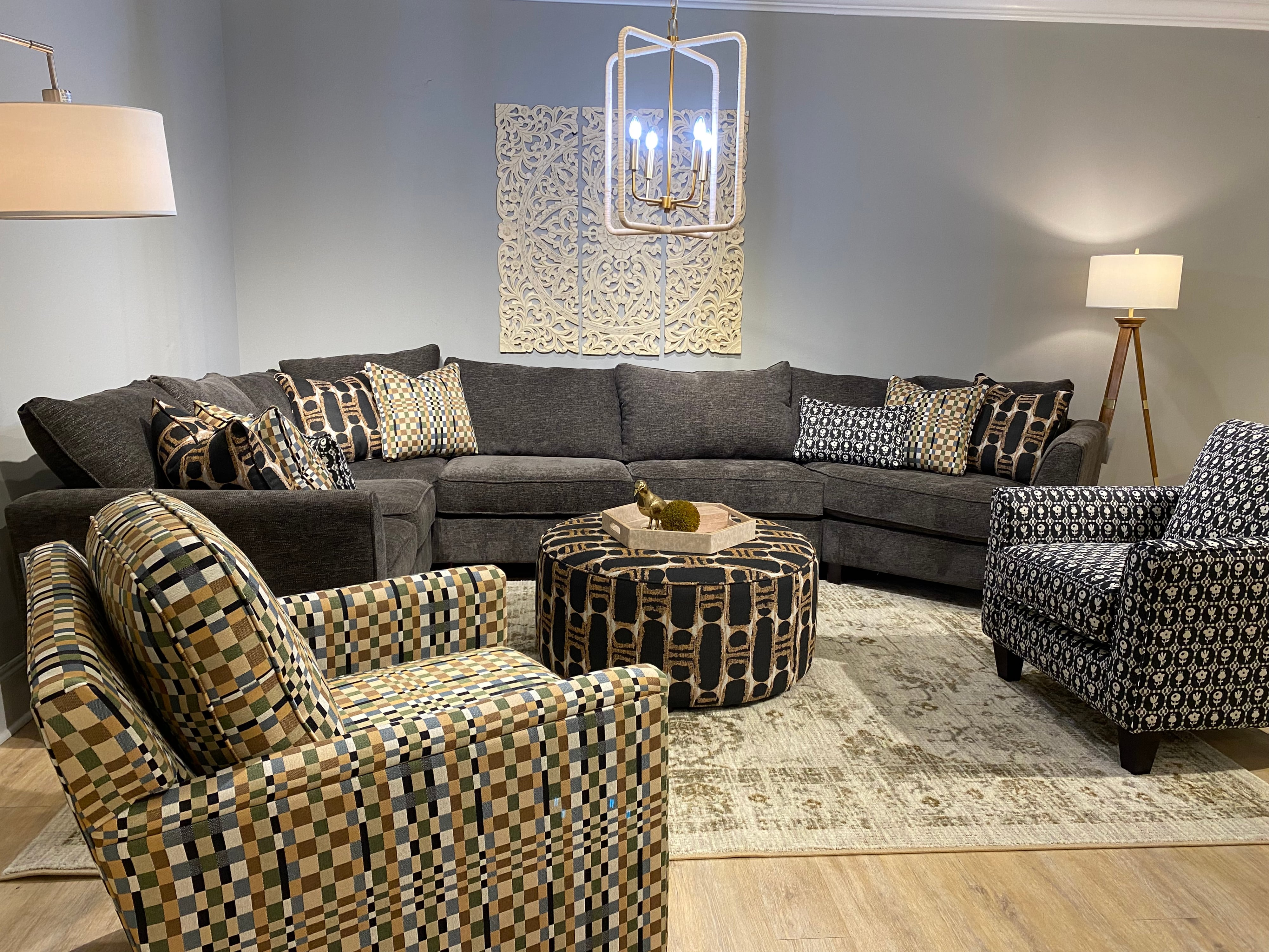 Fusion Furniture 28 MERIDA CLOVE 2102G MORRISON QUARTZ Swivel Glider