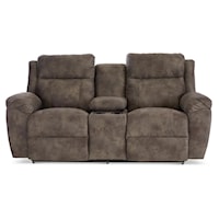 Casual Power Reclining Loveseat with Power Headrest