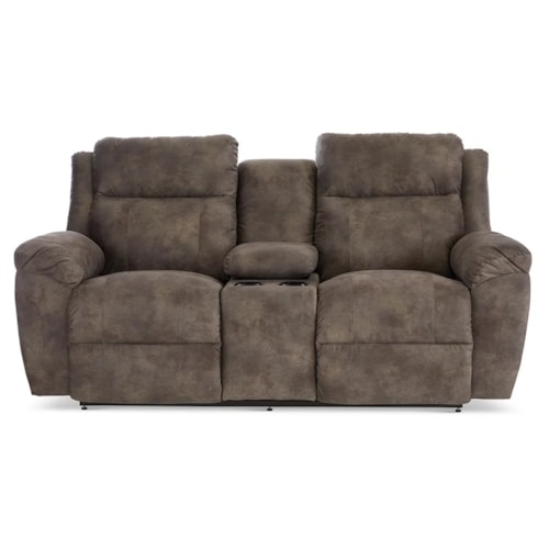 Casual Power Reclining Loveseat with Power Headrest