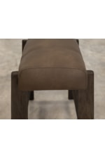 International Furniture Direct Balam Modern Rustic 24" Counter-Height Stool with Upholstered Seat