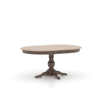 Traditional Customizable Oval Table with Trestle Base and Leaf