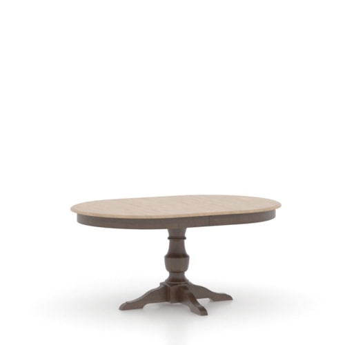 Traditional Customizable Oval Table with Trestle Base and Leaf
