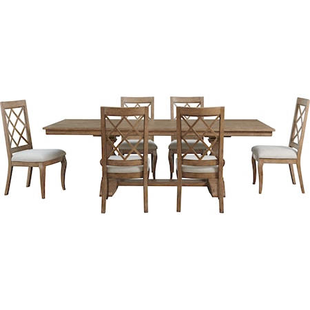 7-Piece Trestle Dining Set