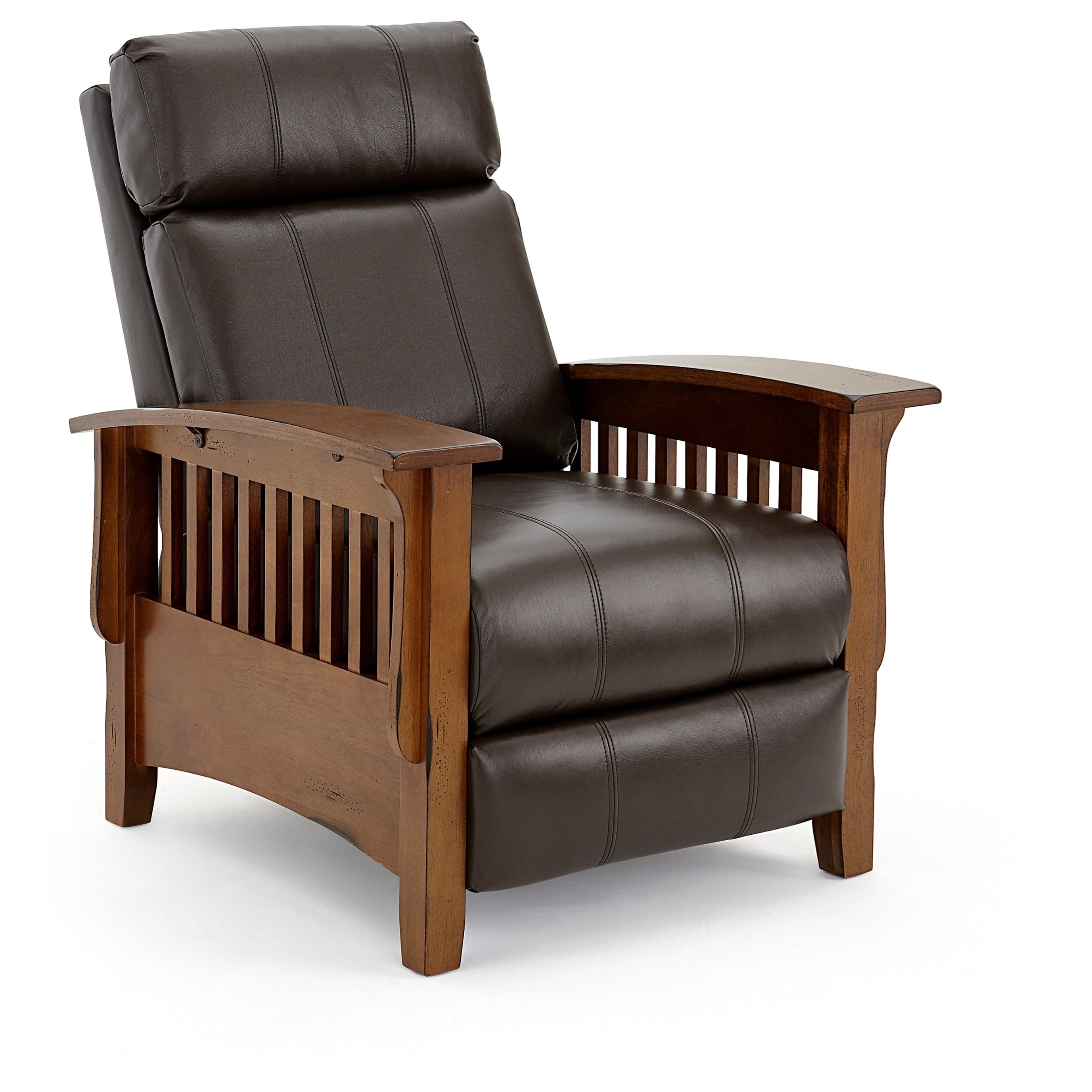 Mission style leather discount chair