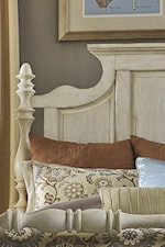 Detailed Headboard with Turned Posts