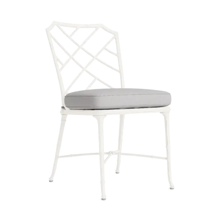 Cushioned Lattice-Back Dining Side Chair