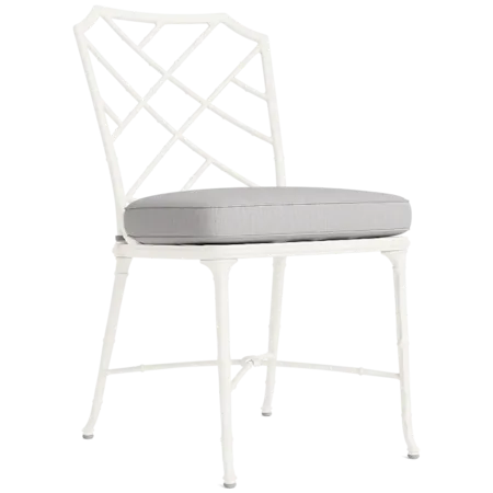 Cushioned Lattice-Back Dining Side Chair