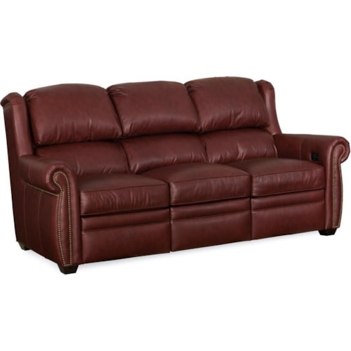 Traditional Power Reclining Sofa with Power Headrests