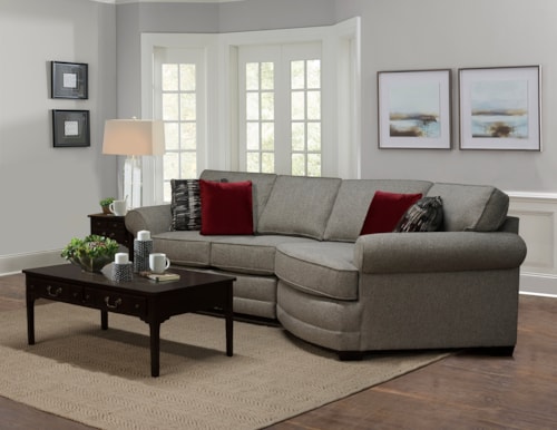 Casual Sectional Sofa with Cuddler