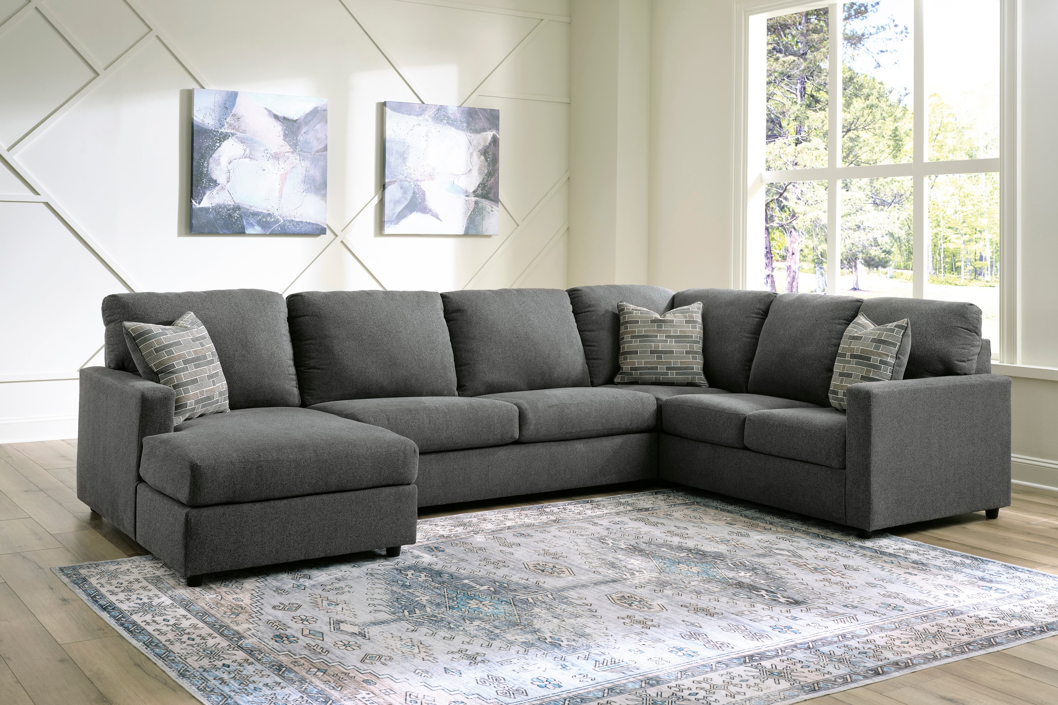 StyleLine Edenfield 29003S1 3-Piece Sectional With Left Chaise | EFO ...