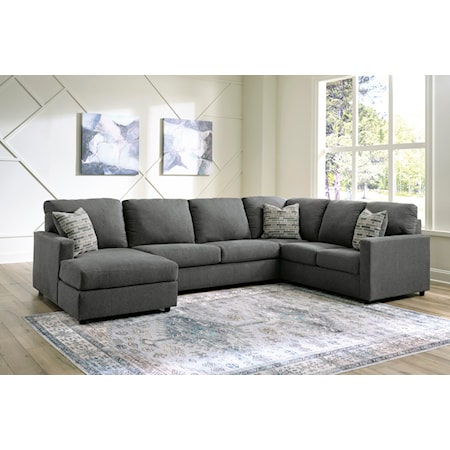 3-Piece Sectional with Chaise