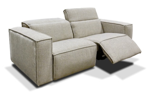 Contemporary 2-Piece Sectional Sofa with Power Tilt Headrests