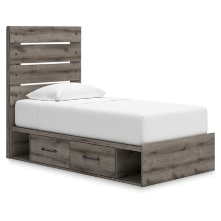 Twin Panel Storage Bed