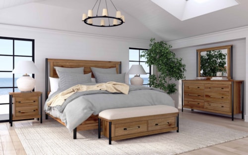 Industrial 5-Piece King Bedroom Set