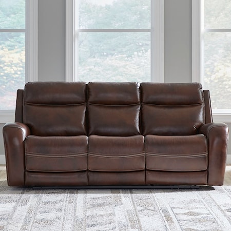 Casual Leather Zero Gravity Power Reclining Sofa