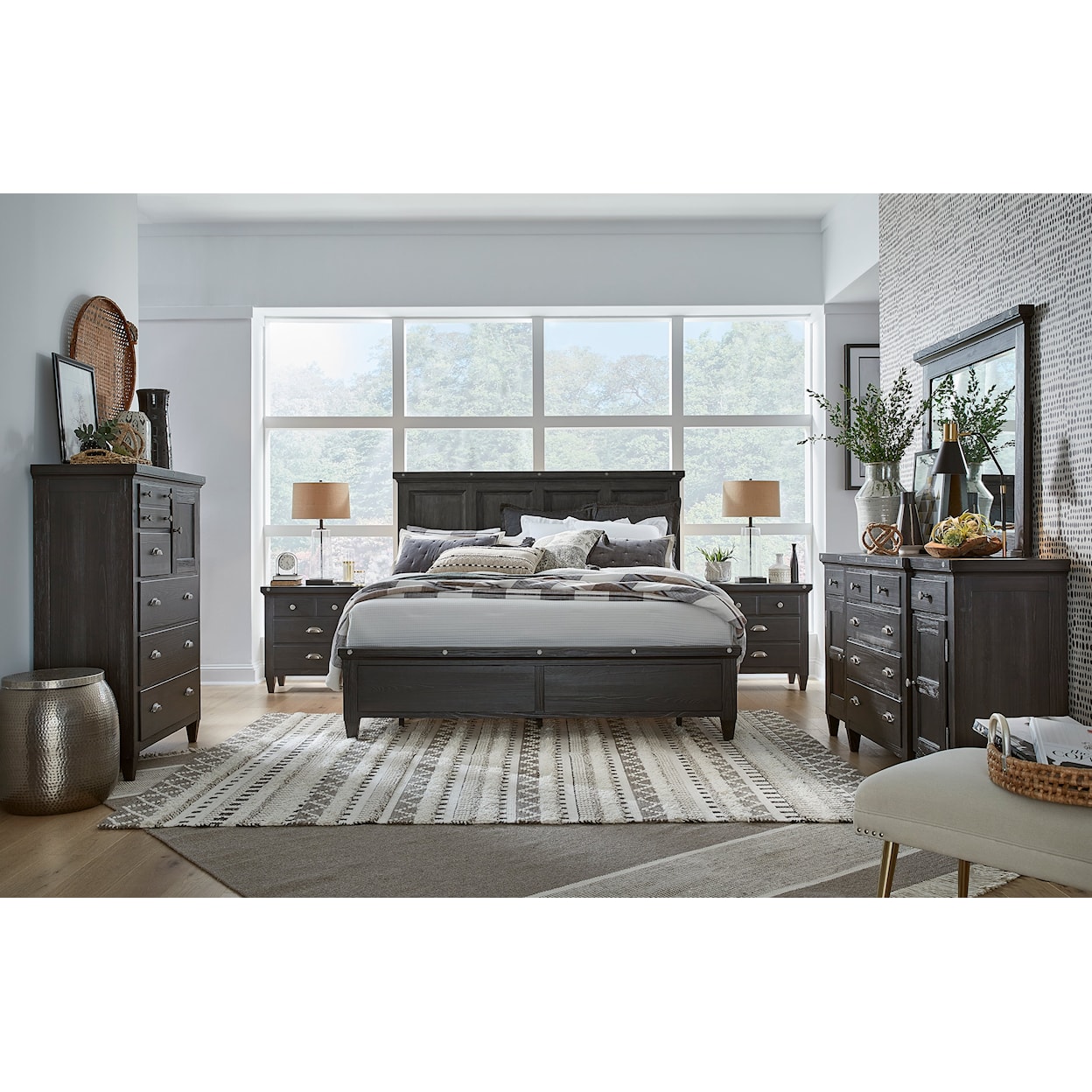 Magnussen Home Sierra Bedroom King Panel Bed