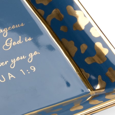 Square Jungle Verse Plate - Blue