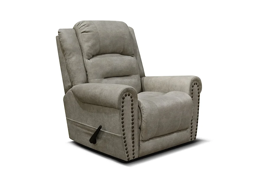 1950/N Series Swivel Gliding Recliner with Nailhead Trim by England at Van Hill Furniture