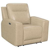 Leather Match Dual-Power Recliner Chair with Power Headrest