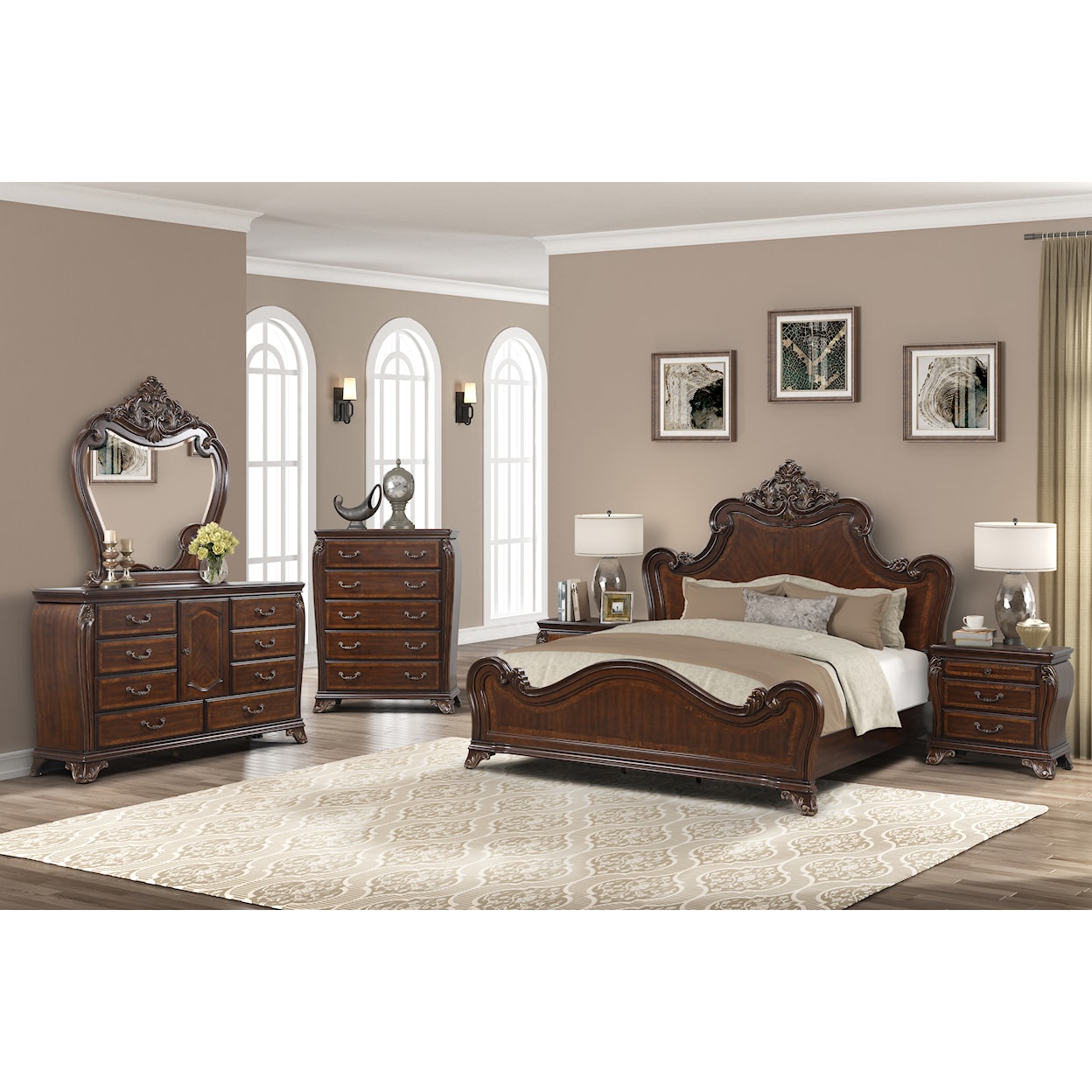 New Classic Furniture Montecito King Panel Bed