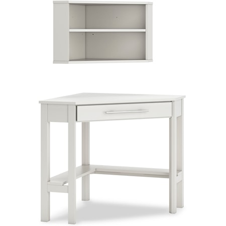 Contemporary Desk with Bookcase