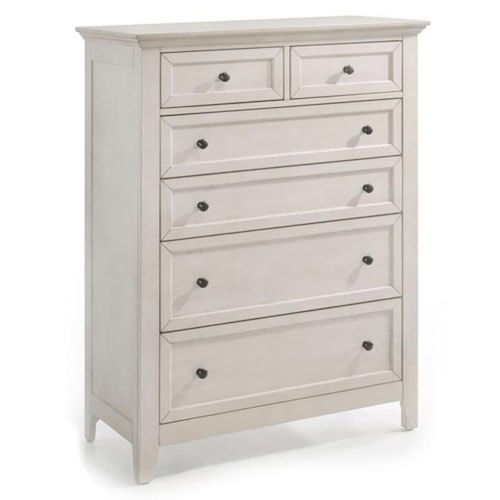 Transitional 6-Drawer Chest with Cedar Bottom Panels