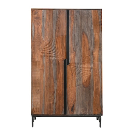 2-Door Tall Wine Cabinet