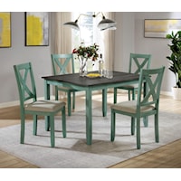 Traditional 5-Piece Dining Table Set